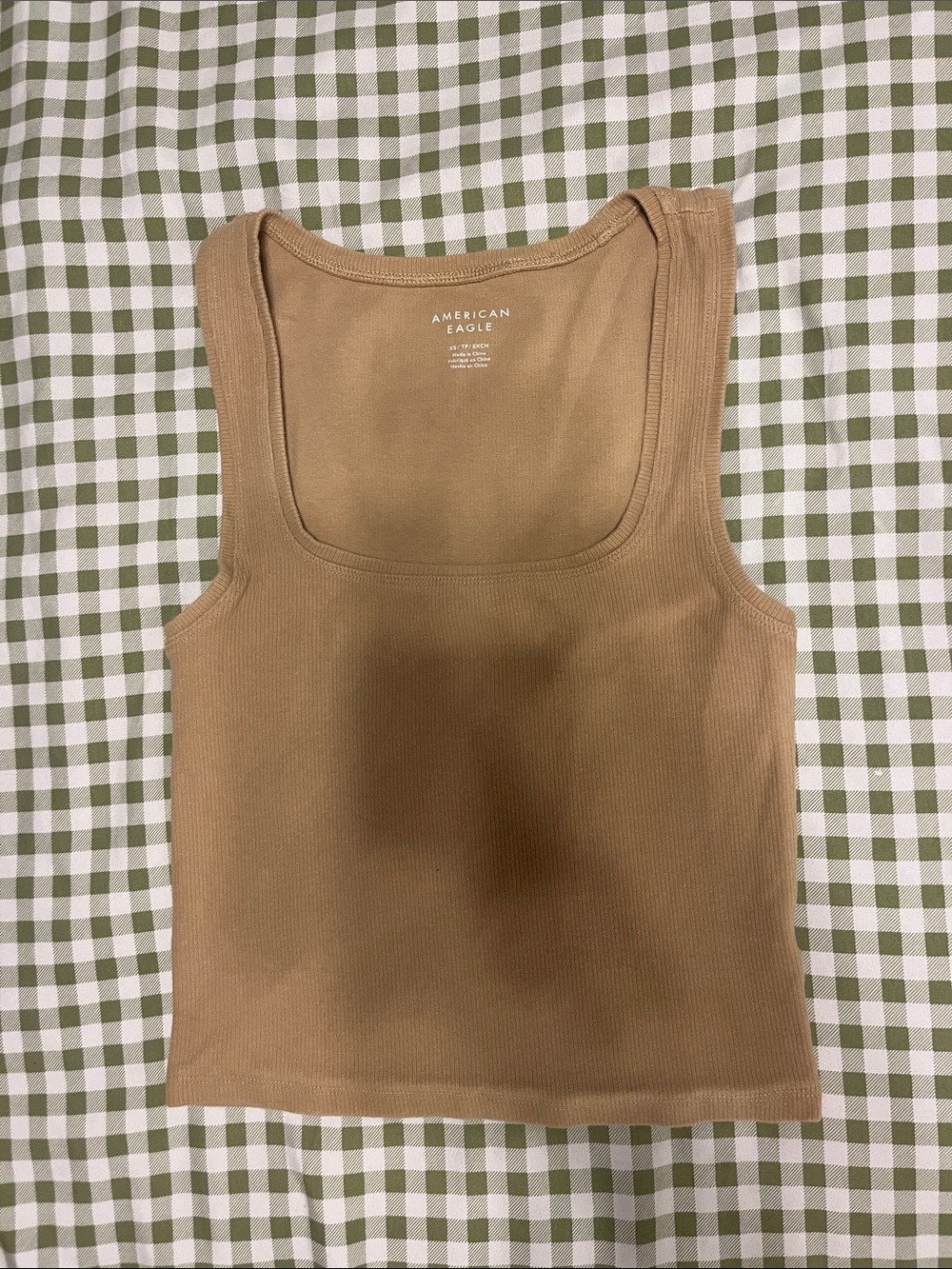 American Eagle Outfitters Women's Ribbed Tank Top - Camel Tan